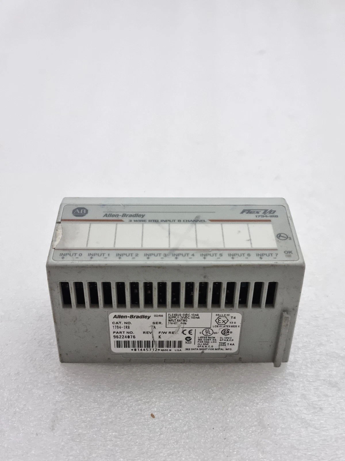 Allen Bradley 1794-IR8 Analog Input Module Ser A Flex I/o Made in USA